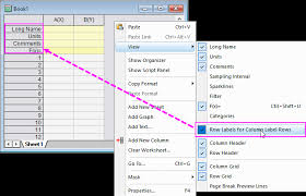 Create a table with row names and load the table into a uitable. Help Online Origin Help Displaying Supporting Data In Worksheet Header Rows