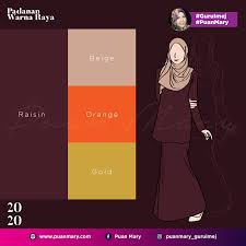 + keliru nak memilih warna yang sesuai untuk disuai padan dengan warna baju atau tudung anda? Padanan Warna Baju Dan Tudung Raya 2020 Puan Mary