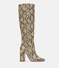 A pair of python snakeskin tall boots by gucci in a size 38c. Zara Heeled Snakeskin Boots Snakeskin Boots Boots Boot Print