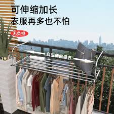 Outside of using a drying rack, kenny shared several ways to make washing clothing more energy and environmentally efficient. Outside The Window Drying Rack Balcony Drying Artifact Window High Rise Outdoor Retractable Shoe Rack Anti Theft Window Sill Shelf Rack