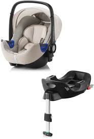 Britax Römer Baby Safe I Size Sand Marble Baby Car Seat And Flex Base