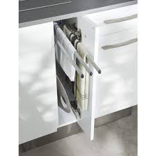 Porte Torchon Coulissant Keukenkast Grijs Keuken