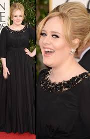 Adele's Burberry Black Dress 2013 Golden Globes