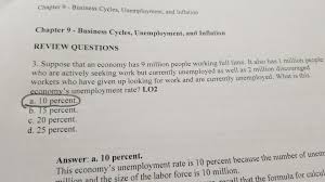 Solved Chapter 9 Business Cycles Unemployment And Inf Chegg Com