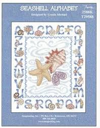 157 x 137 only full stitches are used. Seashell Alphabet Counted Cross Stitch Pattern Cross Stitch Cross Stitch Patterns Cross Stitch Designs