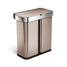 It saves space and looks great while doing it. Review Of The Simple Human Voice And Motion Sensor Trash Can The Modern Mindful Mom