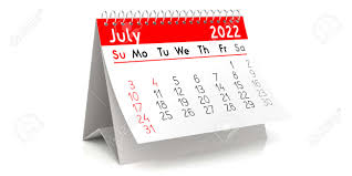 You can either download or print these calendars. July 2022 Table Calendar 3d Illustration Stock Photo Picture And Royalty Free Image Image 144990955