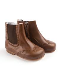 Handmade Cognac Colored Brogues Toddler Ankle Boot From Eli Toddler Ankle Boots Kid Shoes Childrens Shoes