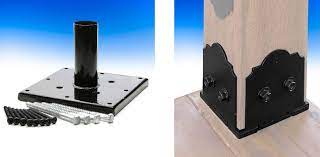The black matches the fortress baluster and connector black perfectly. How To Attach 4x4 Post To Deck The Installation Guide Decksdirect