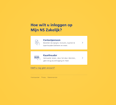 Mijn Ns Zakelijk Login Web Design Login Page Self