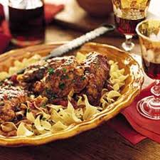 Chianti Braised Stuffed Chicken Thighs On Egg Noodles Recipes Egg Noodles Braised