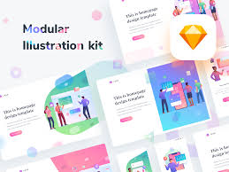 Modular Illustration Kit Illustration Homepage Design