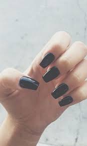 240 tips long stiletto sharp false nails set acrylic fake french practice tools. Long Black Nails Square Shaped Grunge Nails Nails Black Nails