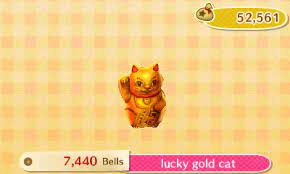 New horizons.as a miscellaneous item, it can be placed on either the ground or on top of a tabletop. Lucky Gold Cat New Leaf Hq