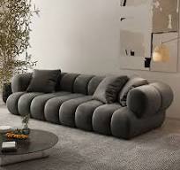 Giovanni Galli Contemporary Velvet Modular Sofa - Nordic Tech Fabric