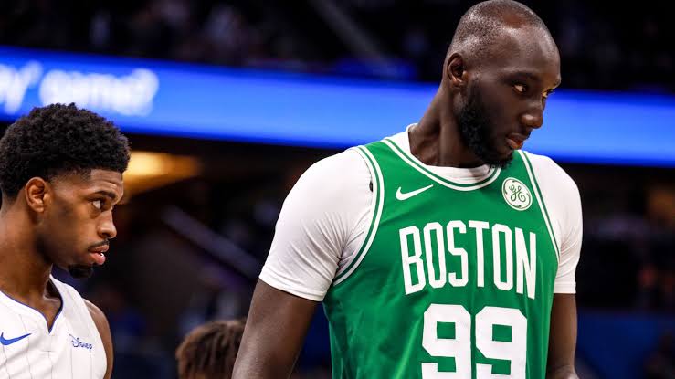 Tacko Fall during his time in Boston, AI generated