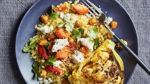 Add salmon, cucumber, celery, tomato, dill weed, parsley, salt, and. Roasted Vegetable Couscous Bowl Recipe Recipe Vegetable Couscous Roasted Vegetable Couscous Couscous Bowl
