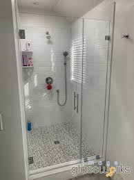 Frameless Door And Panel With Low Iron Glass Frameless Shower Doors Shower Door Handles Custom Shower Doors