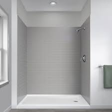 Jetcoat 60x32x78 Gray Subway 5p Shower Wall Kit Builders Surplus