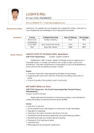 Your summary of the civil engineering resume is an overview of your professional skills & capabilities. Civil Engineer Resume Lushya Raj