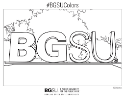 Five birds in evening sky. Coloring Bgsu