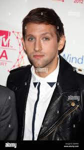 Musician Andrew Dost of 'Fun' arrives for the MTV Europe Music Awards (EMA)  at Festhalle in Frankfurt, Germany,