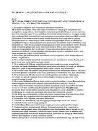 Soal bahasa indonesia kelas 11 semester 2 kurikulum 2013. Materi Bahasa Indonesia Kelas 11 Smk