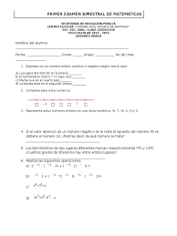 Iniciaremos la presencialidad segura y cuidada en la semana del 26 de abril, comenzando con la ppd iv de cada profesorado. Examen De Matematicas Para Secundaria Bloque 1 Entero Geometria