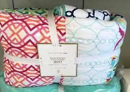 Pottery barn palms rope duffle bag emily & meritt travel tote kids teen womens. Pottery Barn Teen Multi Colors Palm Springs Patchwork Full Queen Quilt New 449 99 Picclick