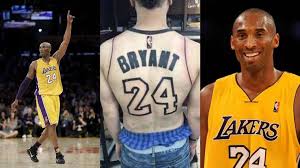 Los angeles lakers lebron james statement edition swingman jersey. Kobe Bryant Man Draws Giant Tattoo Of Legendary Basketball Player Lakers Jersey Photo