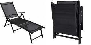 Black Folding Sun Lounger Outdoor Garden Camping Beach Pool Recliner Sunbed Seat Outdoor Sofa Sets Sun Lounger Folding Sun Loungers