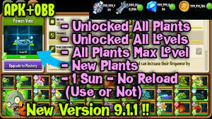 Plants vs zombies 2 (mega mod) apk is the continuation of a famous monument with many new things for players to create wonders in each classic battle. Plants Vs Zombies 2 Mod Apk Obb 9 1 1 Unlimited Coin Gems Unlocked Plants Max Level Full Map For Android