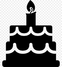 Creative birthday card with handwritten inscription happy birthday and cake`s doodle silhouette on the line. Birthday Cake Silhouette Clipart Cake Graphics Black Transparent Clip Art