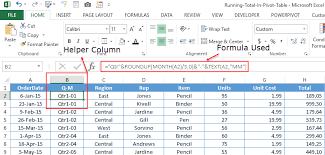 How To Add A Running Total Column In A Pivot Table In Excel