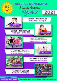 Las imágenes son del verano 2020 (pre pandemia). Talleres Verano 2021 Escuela Artistica Yo Arte Facebook