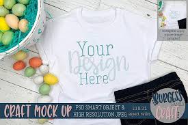 Download Easter Kids White T Shirt Craft Mock Up Psd Jpeg 225892 Clothing Design Bundles Easter Kids Tshirt Crafts Mockup