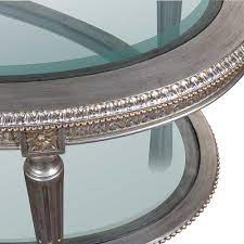 Oval coffee table,les ailes de la voix round oval glass top coffee table modern tempered glass center table sofa side cocktail tables for living room bedroom. Oval Glass Top Glass Bottom Coffee Table Philippe Jansen Furniture