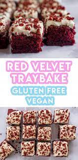 My Gluten Free Red Velvet Traybake Recipe Vegan Dairy Free Recipe Tray Bake Recipes Dairy Free Recipes Gluten Free Cakes