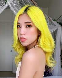 Neon Yellow Complete System Diy Neon Hair Color Neon Hair Unusual Hair Colors Hair Color Shades