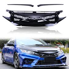 Finally, an affordable widebody kit! Abs Front Bumper Hood Grille Upper Grill Mesh For Honda Civic 10th Gen 2016 2018 Buy At A Low Prices On Joom E Commerce Platform