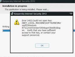 Error 1402 On Kaspersky Internet Security 2012 Installation Techyv Com