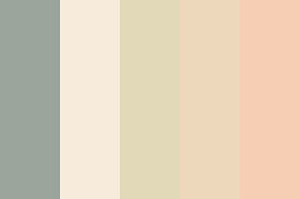 The white window and door trim also work (white goes with everything). Beige And Sage Color Palette
