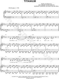 Print And Download Titanium Sheet Music By David Guetta Sheet Music Arranged For Piano X2f Vocal X2f Chords And Sheet Music Digital Sheet Music Piano Music