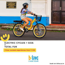 Add A Whole New Twist To Your Goan Holiday With B Live India S First Electric Tourism Venture Give Us A Try Blive In 2020 Bike Tour Tourism Traveling By Yourself