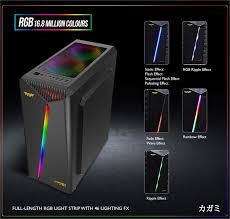 1 transparent side acrylic panel 3 fans included in kit. Armaggeddon Kagami K1 Atx Tg Rgb Gaming Pc Case