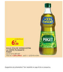 Offre Huile D Olive Bio Puget 68 Sur Le 2eme Produit Achete Chez E Leclerc