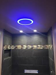 Home Netwerks Decorative White 90 Cfm Bluetooth Stereo Speaker Bath Fan With Led Light 7130 02 Bt At The Home Depot Led Lights Bath Fan Bathroom Exhaust Fan
