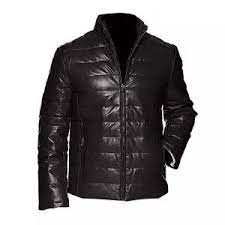 Men S Leather Packable Down Filled Puffer Jacket Tapfer Leather Jackets Leather Men Jackets Bubble Jacket Men
