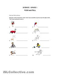 Push And Pull Pushes And Pulls Science Worksheets 1st Grade Worksheets