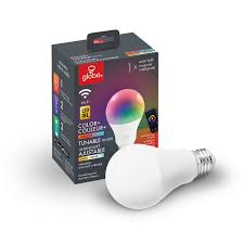 Philips led a60 8w (60w) b22 bulb warm white frosted. Globe Electric Wi Fi Smart 60w Equivalent Rgb Tunable White Dimmable Led Bulb The Home Depot Canada